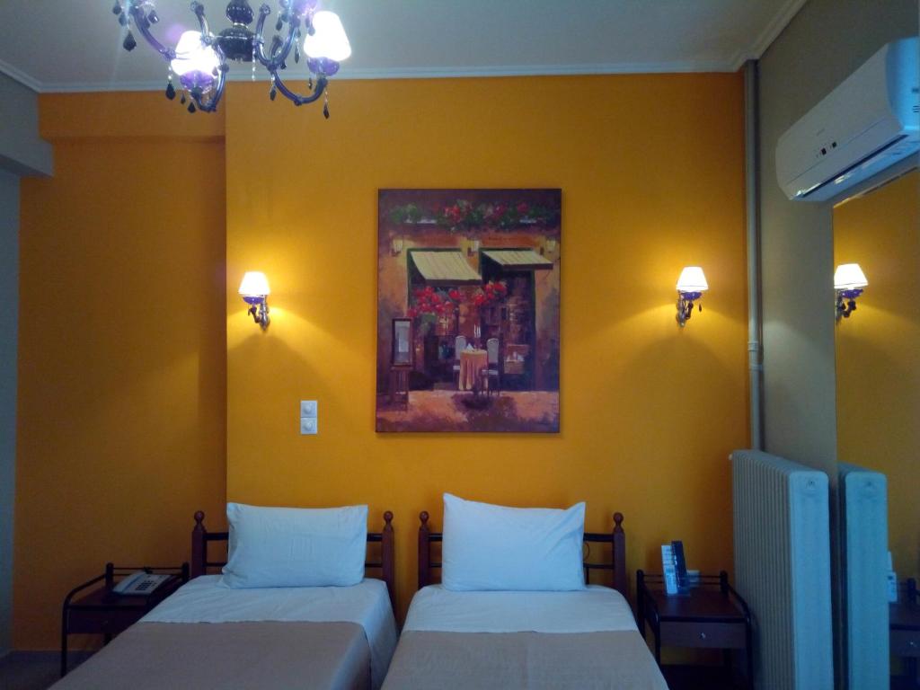 Двухместный (Стандартный двухместный номер с 2 отдельными кроватями) отеля Zappion Hotel, Афины