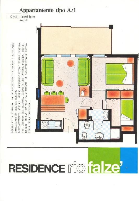 Апартаменты (Апартаменты с 1 спальней), Multiproprietà Rio Falzè