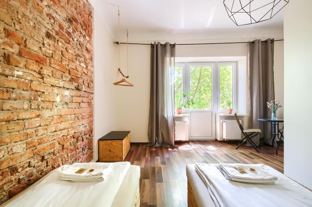 Двухместный (Двухместный номер с 1 кроватью и собственной ванной комнатой) хостела Lull Hostel, Варшава