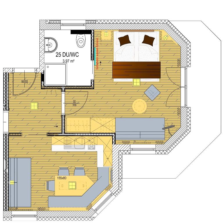 Апартаменты (Апартаменты с 1 спальней (для 2-4 взрослых)) апарт-отеля Alpenresort Thanner, Майрхофен