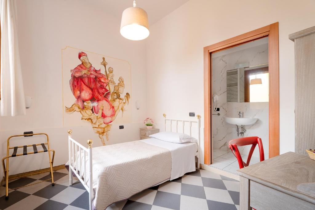 Одноместный (Одноместный номер с собственной ванной комнатой) хостела Hostel Archi Rossi, Флоренция