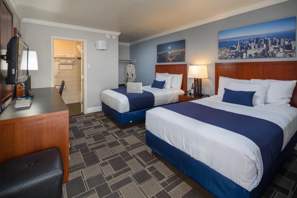 Двухместный (Двухместный номер Делюкс с 1 кроватью) мотеля Bay Bridge Inn San Francisco, Сан-Франциско