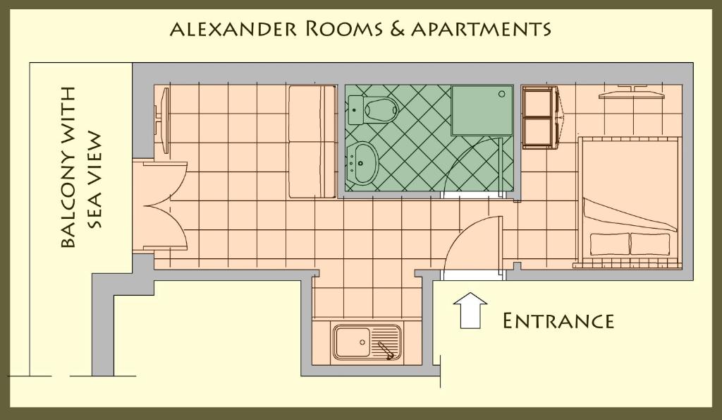 Апартаменты (Апартаменты с видом на море) апартамента Alexander Rooms & Apartments, Игуменица