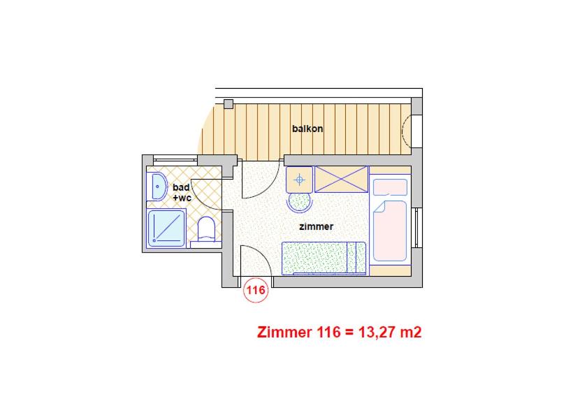 Одноместный (Одноместный номер), Hotel Garni Glockenstuhl