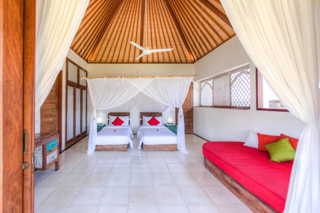 Двухместный (Двухместный номер Делюкс с 1 кроватью или 2 отдельными кроватями и балконом) курортного отеля The Shala Bali, Убуд