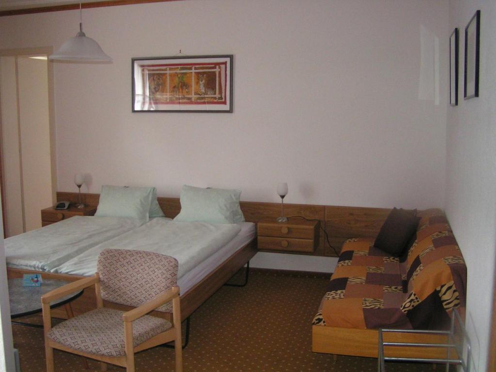 Двухместный (Двухместный номер с 1 кроватью или 2 отдельными кроватями и балконом с видом на горы) отеля Bel-Air Eden, Гриндельвальд