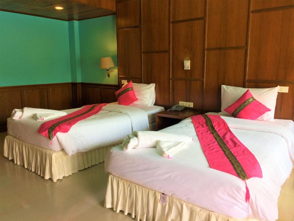 Двухместный (Улучшенный двухместный номер с 2 отдельными кроватями и видом на море) отеля Cookies, Ко Чанг