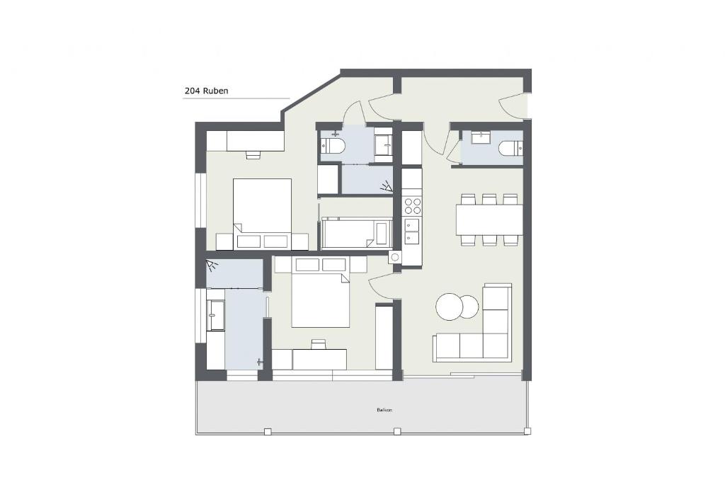 Апартаменты (Дизайнерские апартаменты с 2 спальнями) апартамента Aparthotel Schima Drosa, Партенен