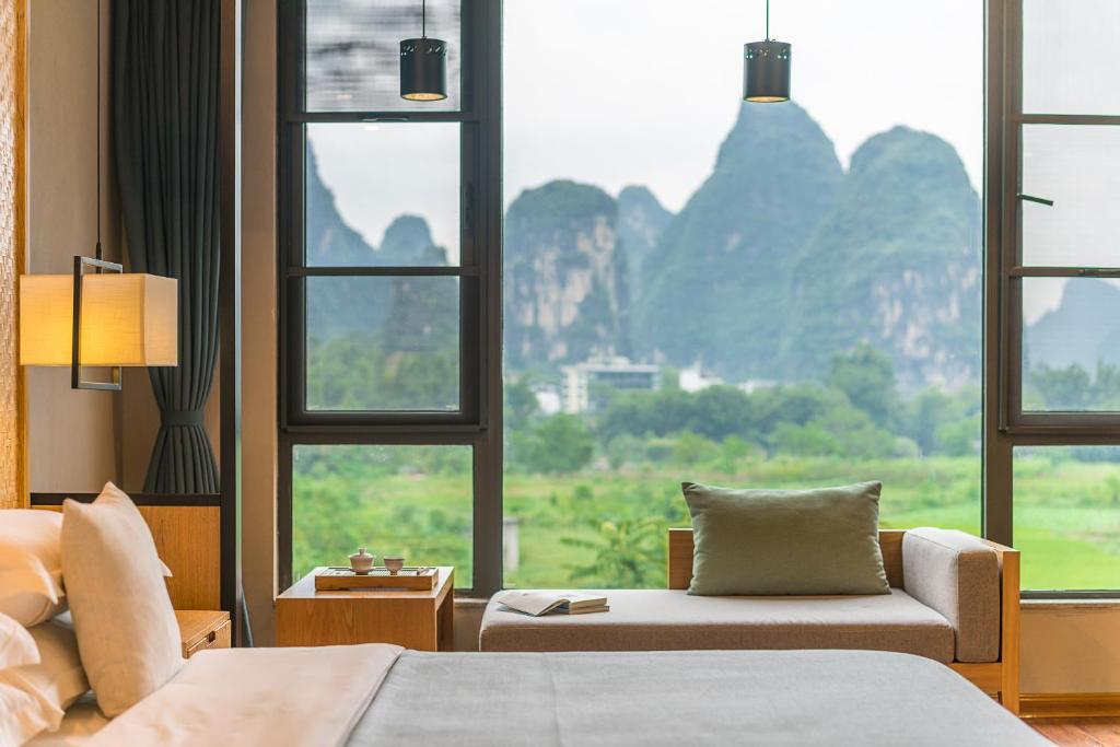 Двухместный (Double Room with River View free afternoon tea available), Yangshuo Zen Garden Resort