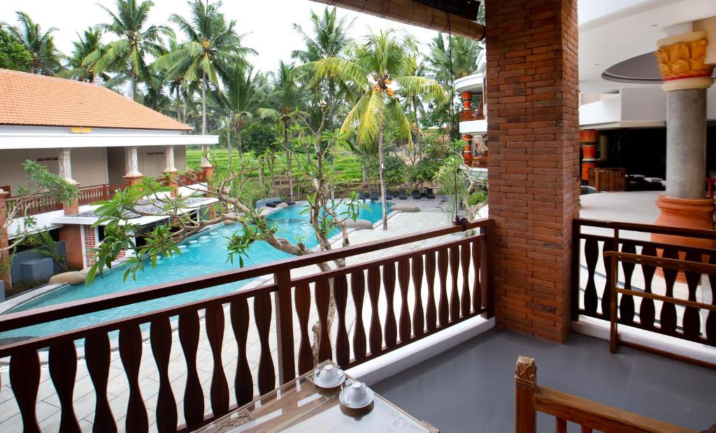 Двухместный (Номер Делюкс, вид на бассейн, бесплатный послеобеденный чай) курортного отеля Green Field Resort Ubud, Убуд