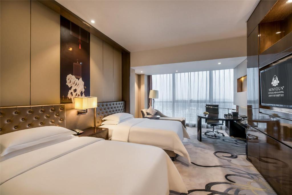 Двухместный (Deluxe Room (Twin Bed)) отеля Minyoun Chengdu Kehua Hotel, Чэнду