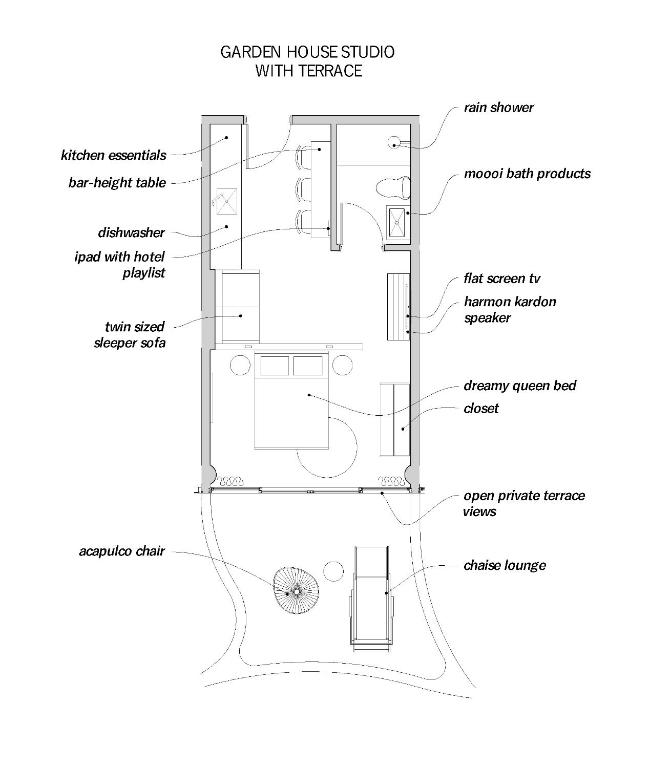 Студио (Номер-студио «Гарден Хаус» с террасой), Sixty80 Design Hotel