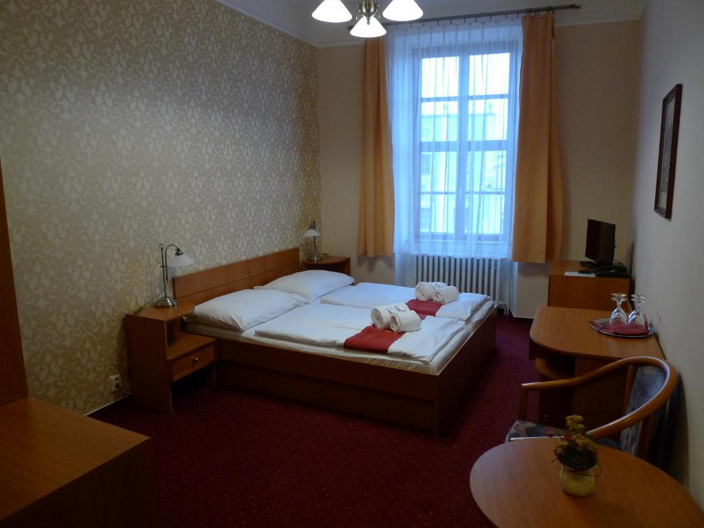 Двухместный (Двухместный номер с 1 кроватью или 2 отдельными кроватями, вид на город) отеля U Černého orla, Телч