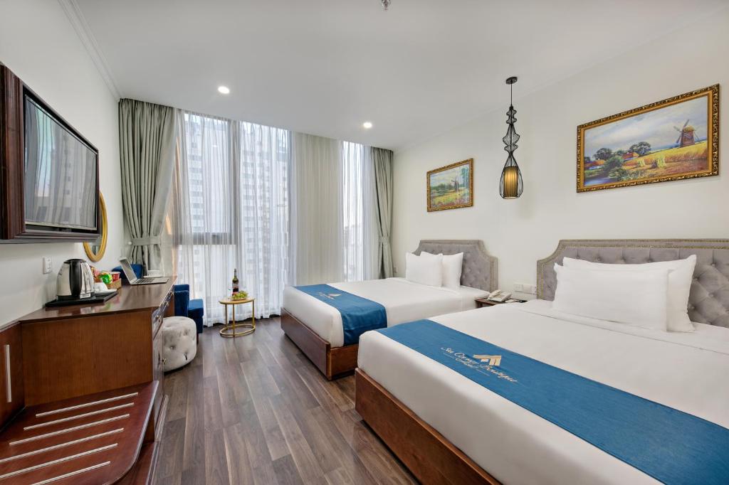 Двухместный (Двухместный номер «Премьер» с ванной и 1 кроватью, частичный вид на море — Для 1 гостя) отеля Sea Corner Boutique Hotel & Apartment, Дананг