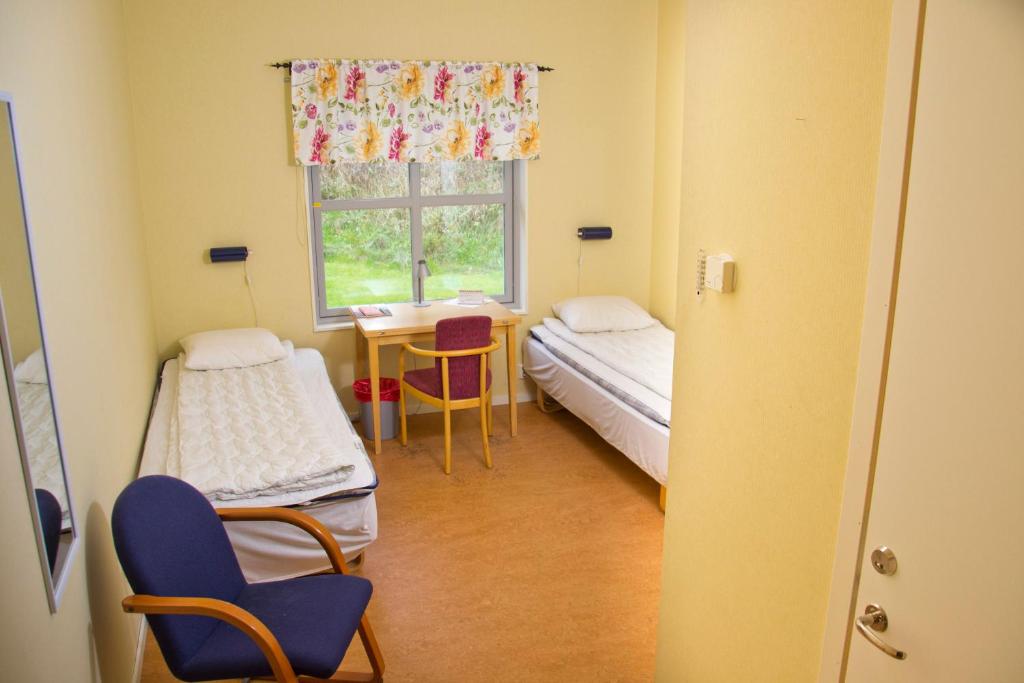Двухместный (Двухместный номер Делюкс с 1 кроватью и душем) хостела Örtagården, Уддевалла