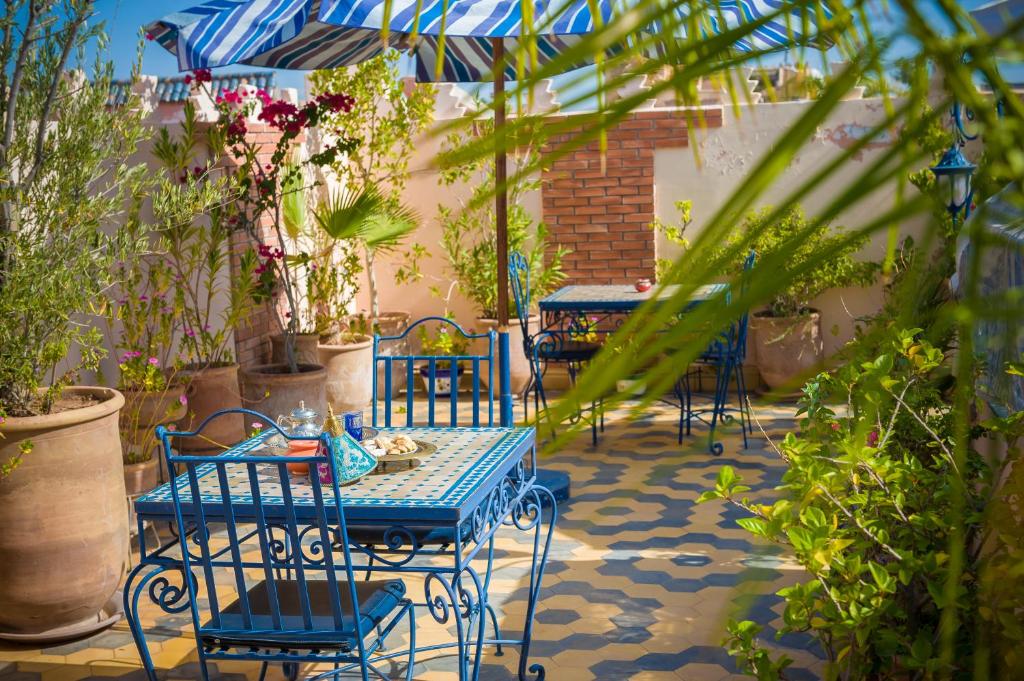 Двухместный (Двухместный номер с 1 кроватью и патио), Riad bleu du Sud