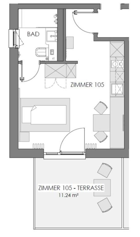 Апартаменты (Апартаменты с террасой), INhouse - Wohnen auf Zeit