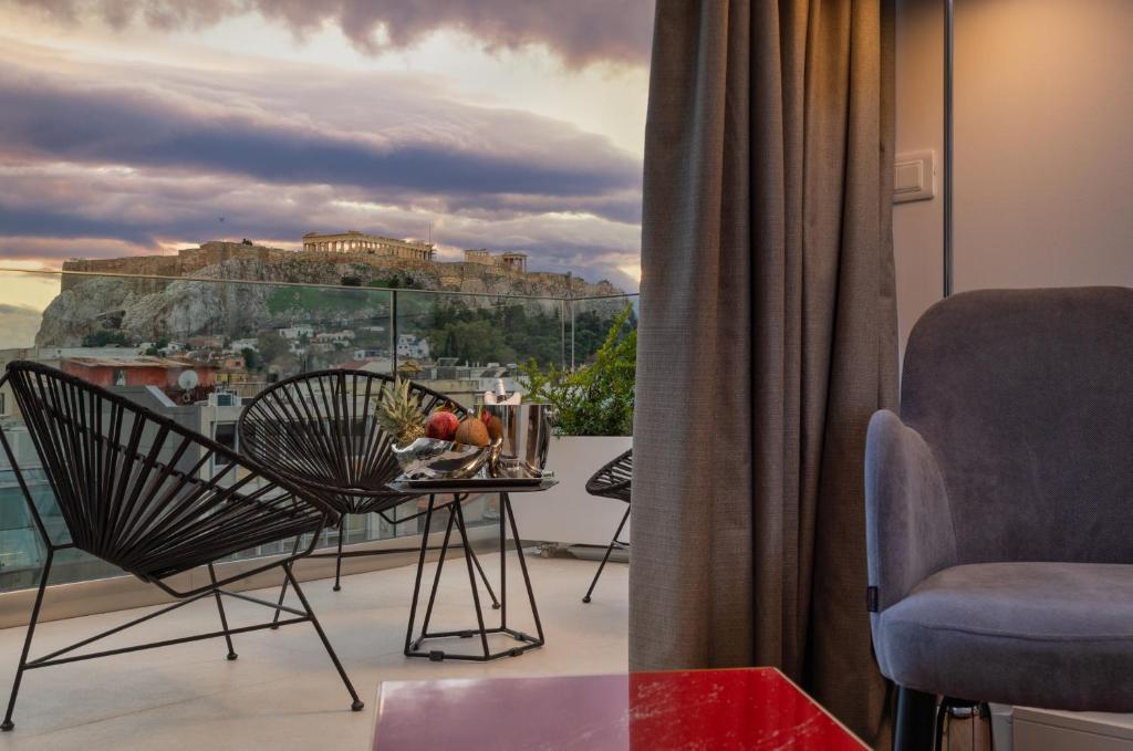 Двухместный (Номер Делюкс с хаммамом и видом на Акрополь) отеля Elia Ermou Athens Hotel, Афины