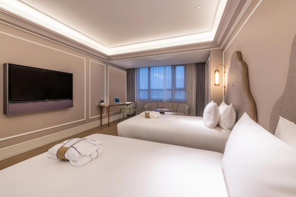 Двухместный (Двухместный номер Делюкс с 2 отдельными кроватями) апарт-отеля Citadines Beijing Ritan - Original Named as Mercure Hotel Beijing Chaoyangmen, Пекин