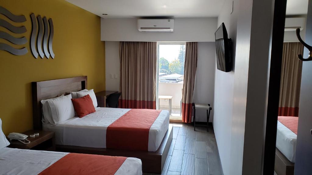 Двухместный (Двухместный номер Делюкс с 2 отдельными кроватями) отеля Terrass Hotel Zamora, Самора-де-Идальго