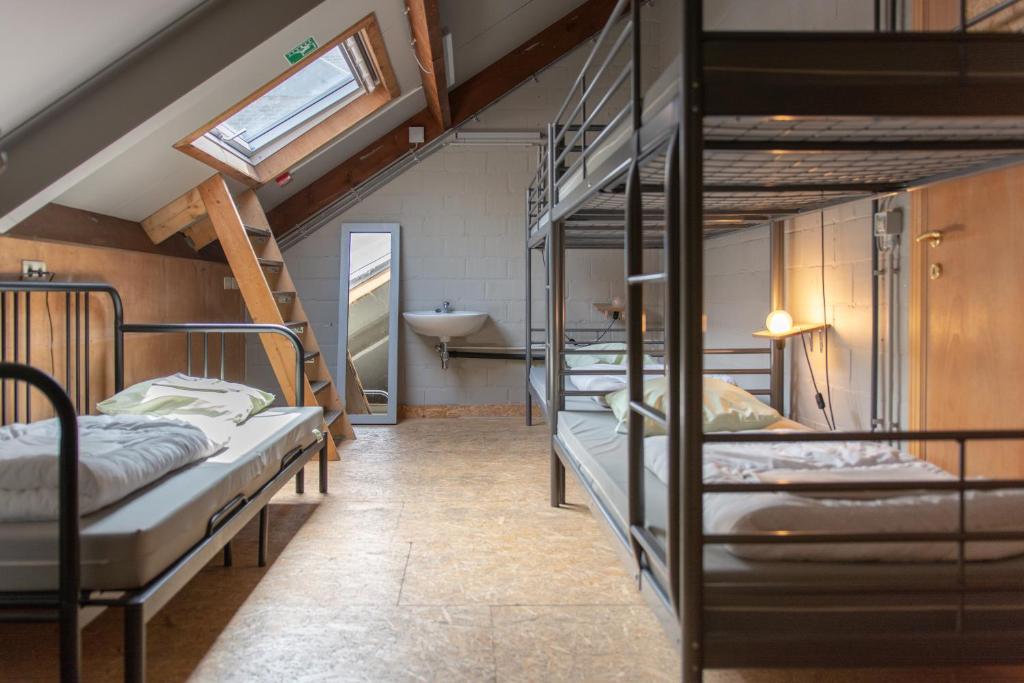 Номер (Кровать в общем номере для мужчин и женщин с 5 кроватями.) хостела Treck Hostel, Гент