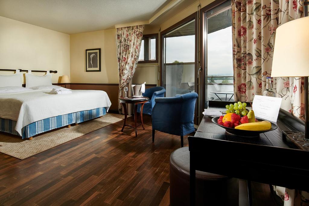 Двухместный (Двухместный номер Делюкс с 1 кроватью) отеля Romantik Hotel Mont Blanc au Lac, Морж