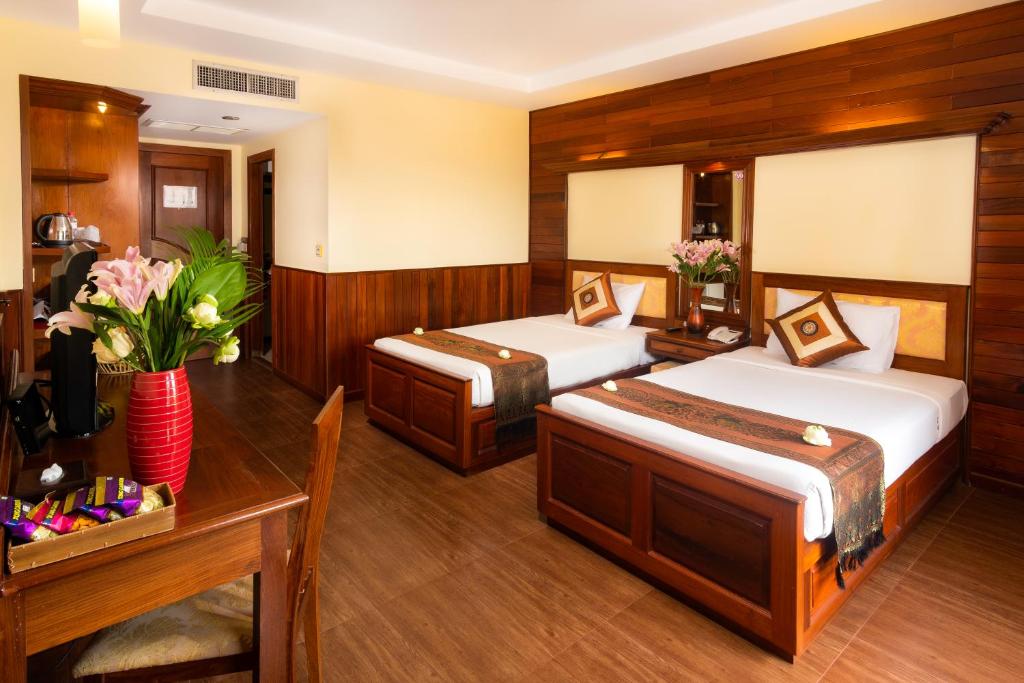 Двухместный (Двухместный номер Делюкс с 2 отдельными кроватями) отеля City River Hotel, Сием Рип