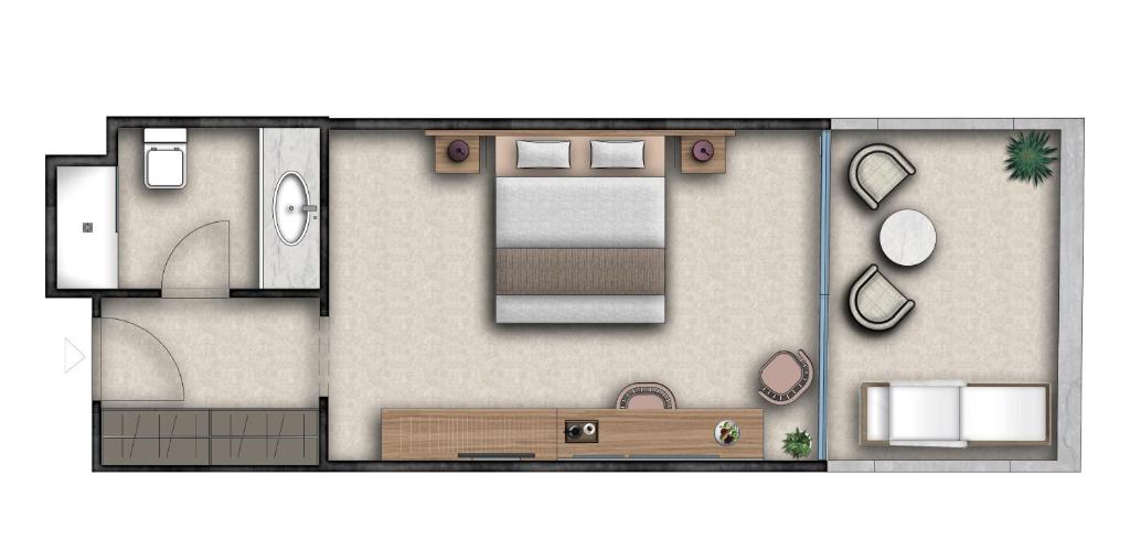 Двухместный (Двухместный номер с 1 кроватью или 2 отдельными кроватями, вид на сад) отеля Rodos Princess Beach Hotel, Киотари