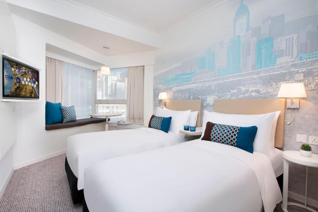 Двухместный (Улучшенный двухместный номер с 2 отдельными кроватями) отеля Ozo Wesley Hong Kong, Гонконг (город)