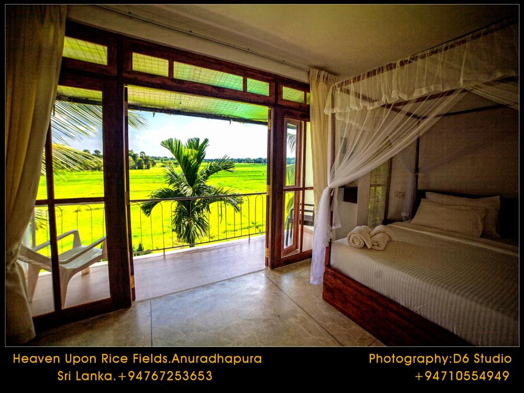 Двухместный (Deluxe Double Room with Balcony & Rice Paddy View) отеля Heaven Upon Rice Fields, Анурадхапура