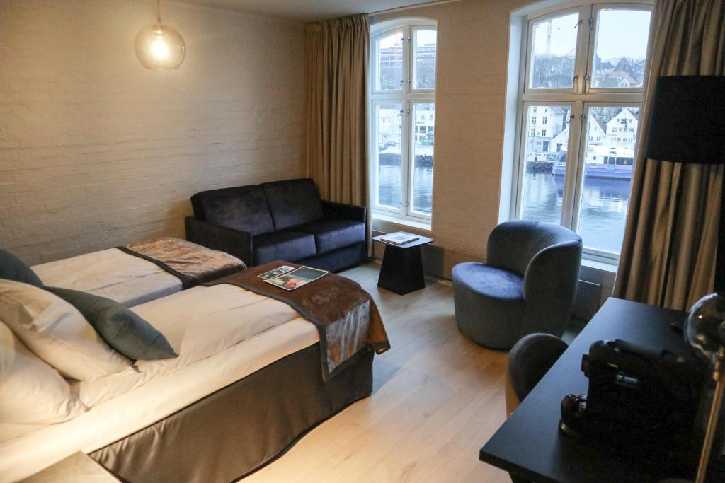Двухместный (Улучшенный двухместный номер с 1 кроватью или 2 отдельными кроватями, ужин) отеля Clarion Collection Hotel Skagen Brygge, Ставангер