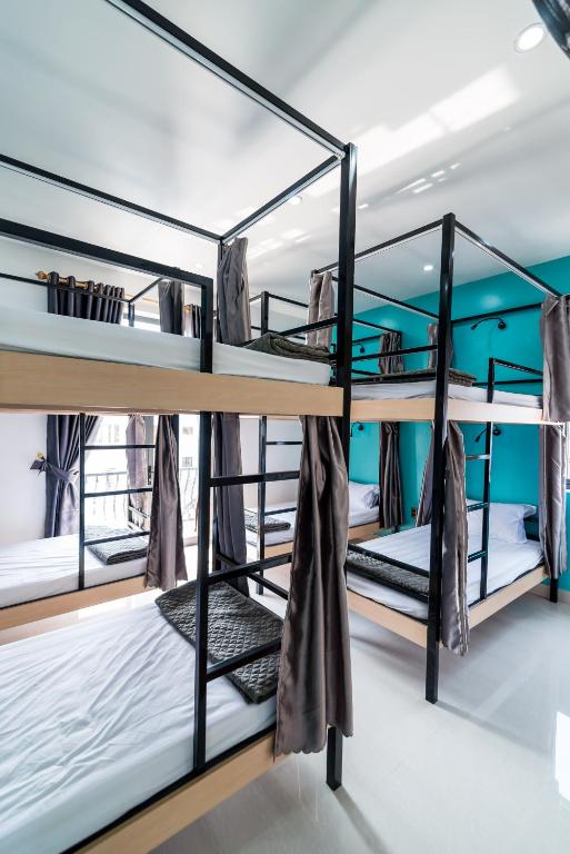 Номер (Спальное место на двухъярусной кровати в общем номере для мужчин и женщин) отеля Peaceful House Hostel, Донгхой