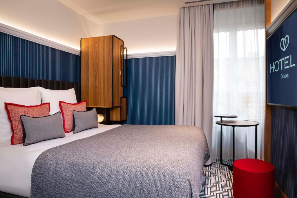 Двухместный (Уютный двухместный номер с 1 кроватью) отеля Hotel D Geneva, Женева
