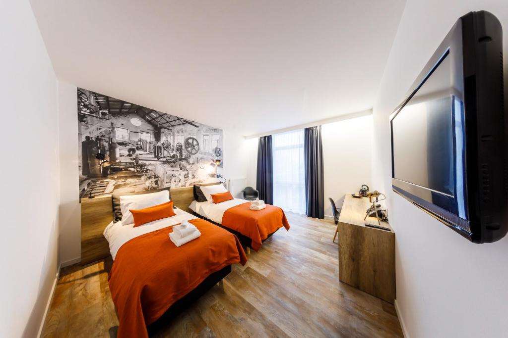 Двухместный (Двухместный номер «Комфорт» с 2 отдельными кроватями) отеля Zimmer Hotel, Антверпен