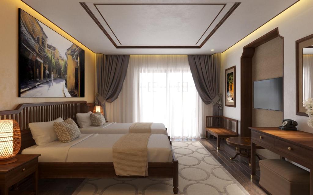Двухместный (Улучшенный двухместный номер с 1 кроватью или 2 отдельными кроватями) отеля Fivitel Hoi An Hotel, Хойан