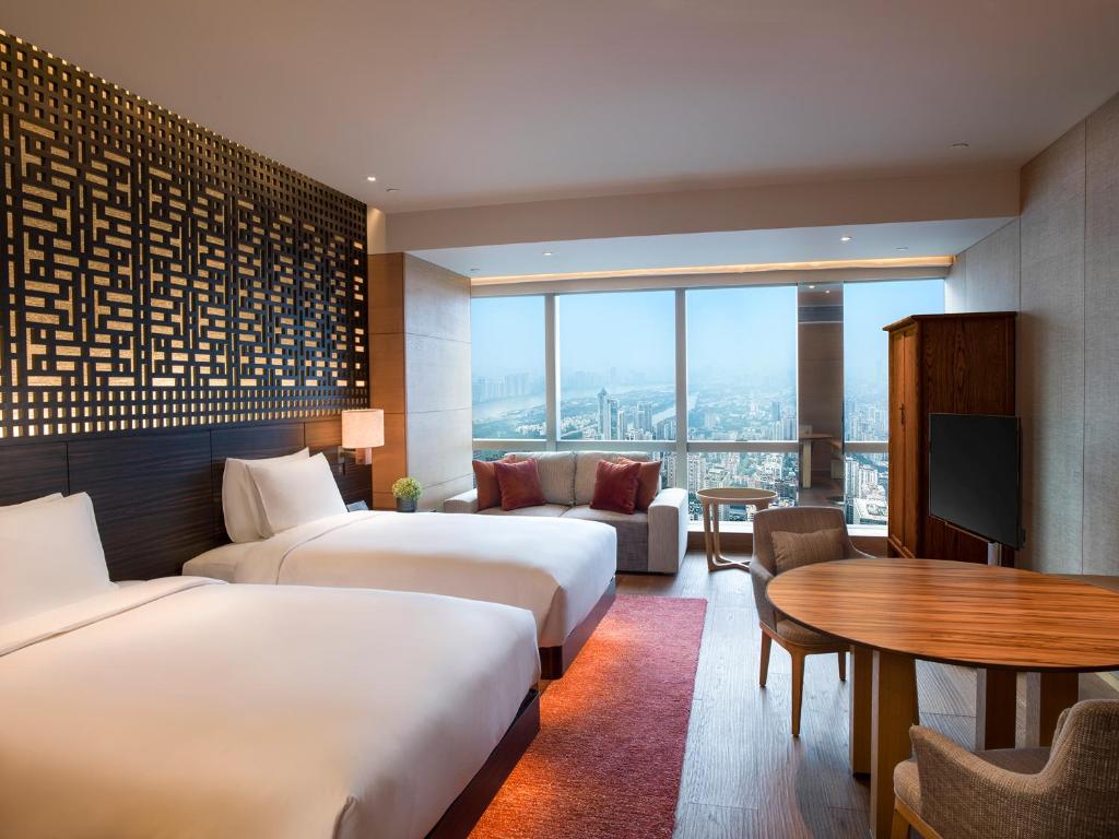 Двухместный (2 Double Beds River View), Park Hyatt Guangzhou