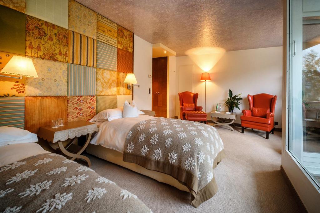 Двухместный (Двухместный номер Делюкс с 1 кроватью, на южной стороне) отеля Tschuggen Grand Hotel Arosa, Ароза