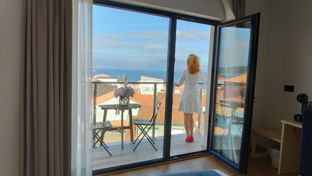 Двухместный (Улучшенный двухместный номер с 1 кроватью или 2 отдельными кроватями и видом на море) отеля Hotel Costa da Morte, Финистерре