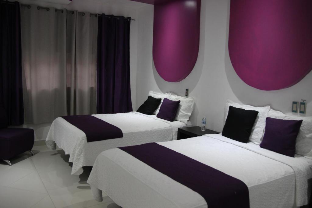 Двухместный (Двухместный номер с 2 отдельными кроватями и видом на город) отеля Hotel Dluxe and Suites, Сан-Хуан-де-лос-Лагос