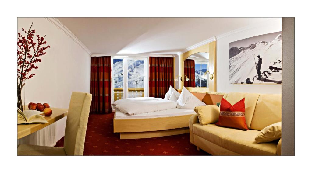 Двухместный (Двухместный номер с 1 кроватью и панорамным видом) отеля Hotel Alpenfriede, Зёльден