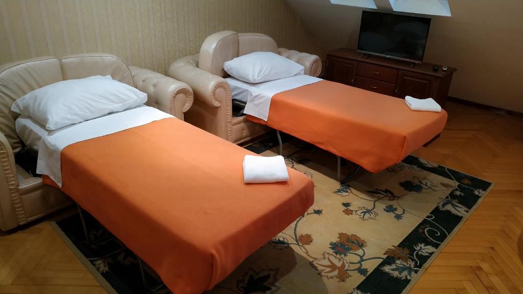 Двухместный (Бюджетный двухместный номер с 2 отдельными кроватями) отеля Hotel Vila Ariston, Осиек