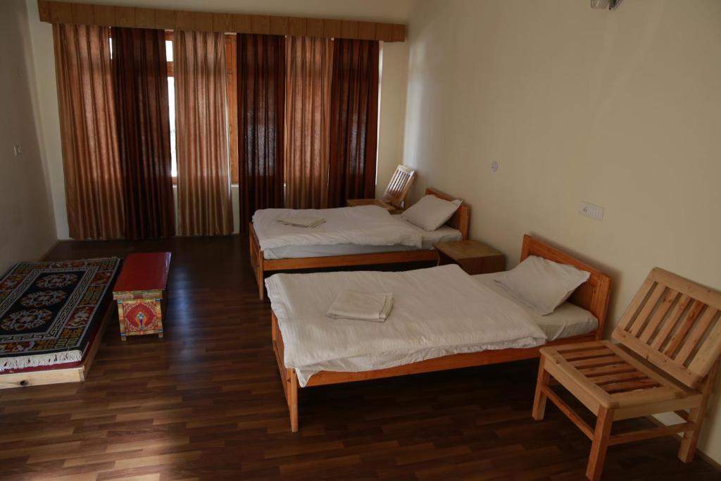 Двухместный (Двухместный номер Делюкс с 1 кроватью или 2 отдельными кроватями, вид на горы) гостевого дома Smanla guest house, Лех