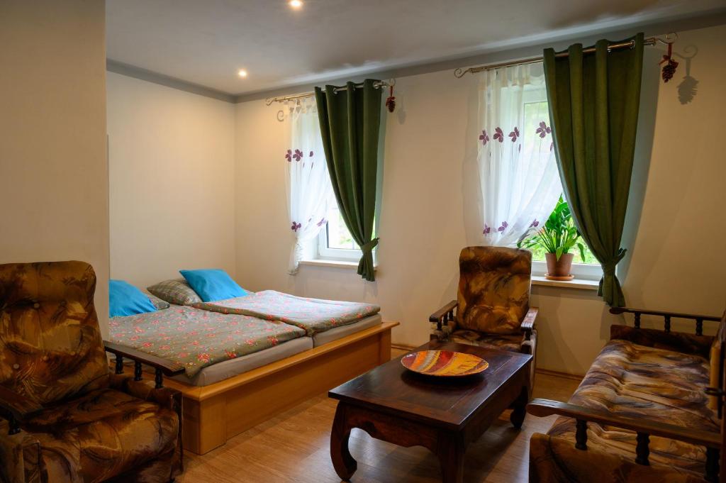 Двухместный (Двухместный номер с двуспальной кроватью и дополнительной кроватью) гостевого дома Villa Jana, Янске-Лазне