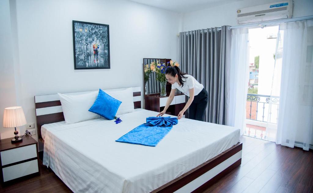 Двухместный (Номер для новобрачных с видом на город) отеля Hanoi Oriental Pearl Hotel, Ханой