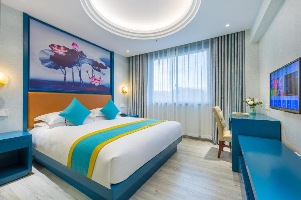 Двухместный (Стандартный двухместный номер с 1 кроватью) отеля Yiwu Justin Hotel, Иу