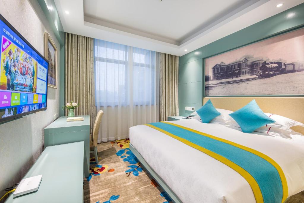 Двухместный (Двухместный номер Делюкс с 1 кроватью) отеля Yiwu Justin Hotel, Иу