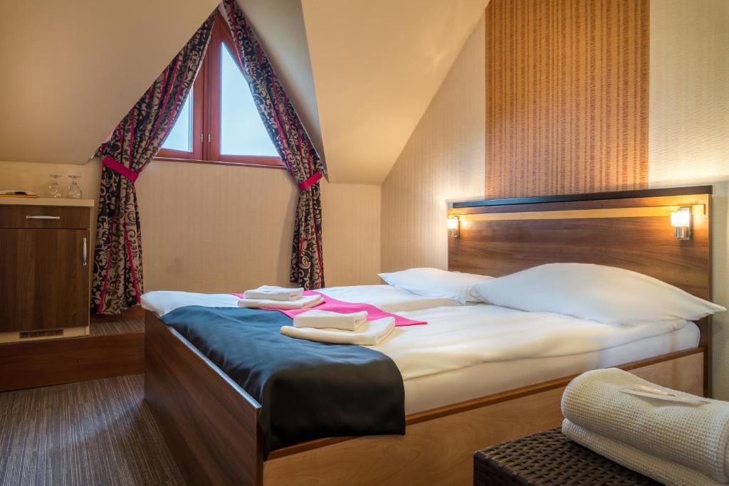 Двухместный (Стандартный двухместный номер с 1 кроватью или 2 отдельными кроватями) отеля Tó Wellness Hotel, Вац
