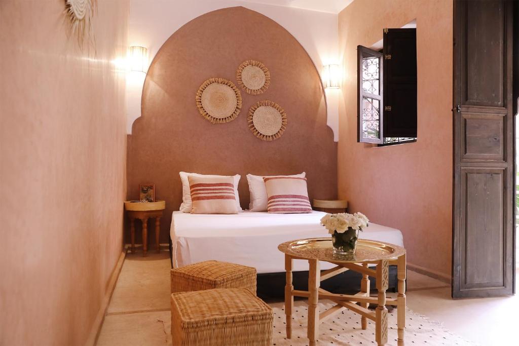 Двухместный (Улучшенный двухместный номер с 1 кроватью) отеля Riad l'Oiseau du Paradis, Марракеш