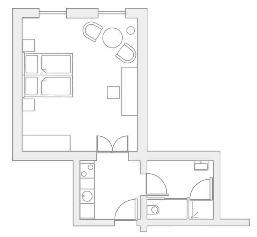 Студио (Улучшенный номер-студио), Appartement-Hotel an der Riemergasse