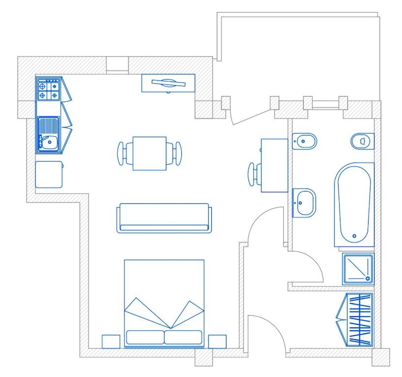 Студио (Номер-студио (для 4 взрослых)), Hotel Residence Ulivi E Palme